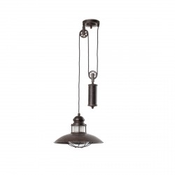 WINCH Brown pendant lamp with scale wisząca Faro Barcelona