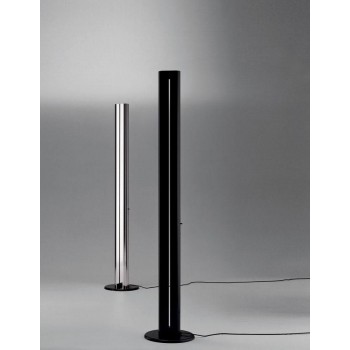 Megaron _Floor_Aluminium _Black_Artemide